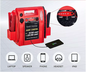 Démarreur de Voiture Portable 12/24 Volts 40000mAh <span class=keywords><strong>900</strong></span>/1800 AMP avec Lumière LED et Batterie Externe - Product Image 5