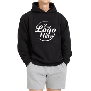 Sudadera con Capucha Personalizada para Hombre, Estilo Europeo, Juvenil, Holgada, con Bolsillo, Colores Básicos, 65% Poliéster, 35% Algodón Terry - Product Image 1