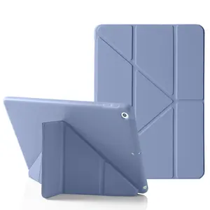 Origami Silicone Soft PU Leather TPU Tablet Cover Case pour Ipad 10.2 Inch 9th 8th 7th Generation
