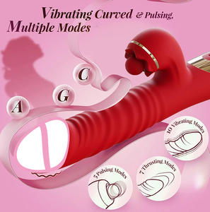 Vibrador de Conejo con Movimiento de Arriba a Abajo, Juguetes Sexuales para Adultos, Estimulador de Punto G y Clítoris, Vibrador de Conejo con Movimiento de Empuje para la Masturbación Femenina - Product Image 2