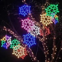 40cm Schneeflocken-LED-Lichter Sternförmige Funkelnde Meteorschauer Funkelnde Eiszapfen-Fallfunktion Hängende Fenster-Weihnachtsbeleuchtung