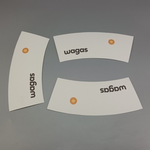 ออกแบบพัดกระดาษเคลือบ PE สำหรับแก้วกระดาษ  โลโก้สั่งทำพิเศษ 150-380 แกรม - Product Image 4