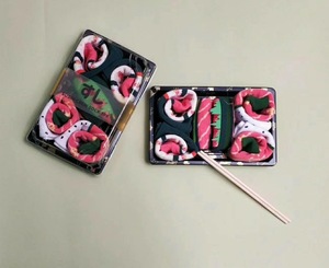 Novelty Sushi Themed Crew Socks Gift Box <strong>Japanese</strong> Funny Food Printed Cotton Holiday Gift Socks - Product Image 3