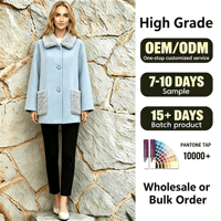 Nouveau Manteau Réversible en Laine Double Face pour Femme Automne 2026, Long en Cachemire avec Col en Fourrure