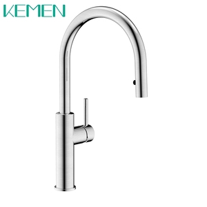 Robinet de cuisine en acier inoxydable 304 style simple, couleur brossée, avec douchette extractible 316 KM7020S - Product Image 1
