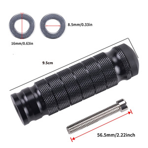 CNC 알루미늄 범용 오토바이 모터 자전거 발판 Footpeg 발 받침대 못 뒤 페달 세트 부품 - Product Image 4