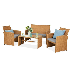 Modern Simplicity Design Luxury Patio <b>Rattan</b> <b>Sofa</b> Set for Courtyard Balcony Leisure Business Meeting Guests - Product Image 1