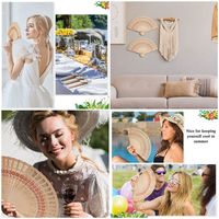 Éventails pliants de 20cm en bois sculpté original tournesol Éventail à main pliant de 20cm très vendu en gros Éventail décoratif pour la danse et la fête de mariage