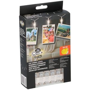 Chaîne lumineuse à 16 LED avec pinces de 2 m pour affichage de photos, guirlandes décoratives pour usage intérieur et extérieur - Product Image 3