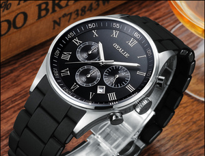 Montres de sport de luxe pour hommes AR5906 AR5919, montres à quartz multifonctionnelles, bracelet en acier, diamètre du cadran 43 mm, aiguilles en acier inoxydable - Product Image 1