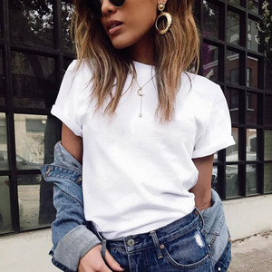 T-shirt Femme Personnalisé avec Logo – Couleur Unie, Polyester, Manches Courtes – Vente en Gros, Été, Doux, Respirant, Décontracté - Product Image 2