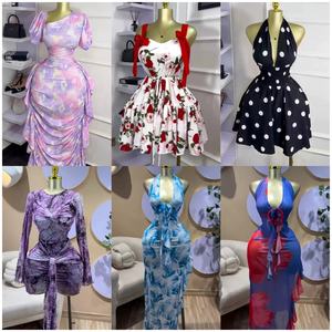 2026 Venta Caliente de Fábrica <span class=keywords><strong>Vestido</strong></span> <span class=keywords><strong>Ajustado</strong></span> de Algodón con Tirantes para Mujer Liquidación China Envío Aleatorio Venta al por Mayor de Stock a Granel - Product Image 5