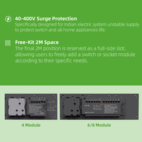 Zigbee z-wave matras kompatibel Alexa Google kontrol suara aplikasi pengendali jarak jauh peredupan lampu 1 2 3 4 sakelar dinding Gang untuk India