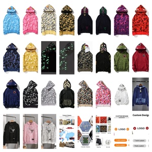 2026 1.1 Sudaderas con capucha Bapaes de alta calidad con cremallera completa, estilo Bath <span class=keywords><strong>Ape</strong></span> Y2k Shark, para hombre, 100% algodón, <span class=keywords><strong>sudadera</strong></span> unisex para mujer, ropa urbana - Product Image 1