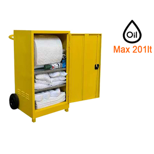 Armoire à roulettes Carvel 580x460x1000mm avec matériau absorbant l'huile, 201lt - Product Image 6