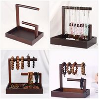 Organisateur de bureau en bois finition antique, plateau de rangement multi-niveaux pour comptoir, support d'accessoires en bois pour petits objets personnels