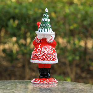 Figuras de Papá Noel de Resina, Decoraciones Navideñas para Exteriores, Acabado Brillante, Estilo A B C D W329 - Product Image 3