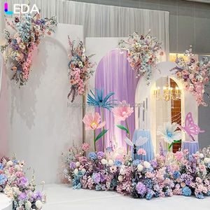 LEDA Wedding Supplies white Flower Rows Flower Arch <b>Backdrop</b> <b>Stand</b> Set for wedding Event Party Decorations Flower Decor - Product Image 4
