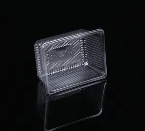 Customized Disposable Blister Transparent PET Plastic Square Single Chocolate Mini Mooncake Clear Candy Boxes Tray