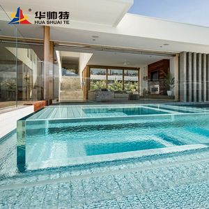 HUASHUAITE Garantie de 30 ans 120mm d'épaisseur pour l'extérieur Nouveau design Taille personnalisée Grande <span class=keywords><strong>piscine</strong></span> en acrylique transparente - Product Image 1