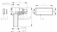 Connecteur MMCX-C-JW1.5 Connecteur Coaxial Mâle à Angle Droit MMCX Sertissage RG174 RG316 Câble