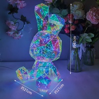 Chaque amour nouveau produit préservé rose fleur éternelle couleur magique ours coloré pour décor cadeau