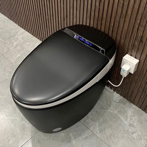 Siège <span class=keywords><strong>de</strong></span> bidet électrique à chasse automatique <span class=keywords><strong>de</strong></span> luxe, WC monobloc, <span class=keywords><strong>toilette</strong></span> intelligente noire mate avec té<span class=keywords><strong>l</strong></span>écommande - Product Image 5