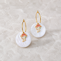 SA Jewelry Boucles d'oreilles pendantes tendance pour femme en acier inoxydable, forme croix, coquillage, style luxe léger, accessoires de mode haut de gamme