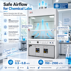 Cappa di Aspirazione Mach-Aire Interamente in Acciaio, Superficie in Resina Epossidica - Design Moderno Personalizzabile per Uso in Scuole, Ospedali e Laboratori - Product Image 1