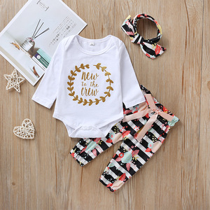 Vêtements pour enfants, marque E2woo, vêtements pour bébés filles, pantalons en coton, combinaisons avec boutons, fabriqués en Chine - Product Image 1