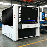 Machine de polissage automatique NEWSTEC pour le débavurage et le arrondissement des bords des tôles métalliques, avec écran PLC de 21 pouces et moteur à noyau de cuivre