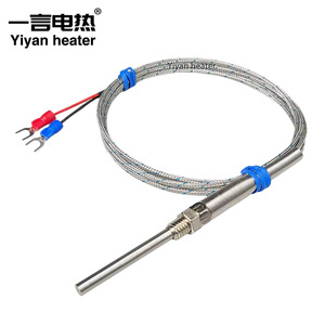 Sensor de Temperatura de Acero Inoxidable CA-WRNT-187, Termopar Tipo K con Sonda Roscada, Termopar de Alta Temperatura - Product Image 1