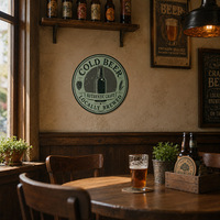 Plaque Métallique Gaufrée Vintage pour Bar à Domicile, Décoration Murale Artisanale pour Bière Artisanale Locale, Personnalisable OEM, Vente en Gros Directe Usine