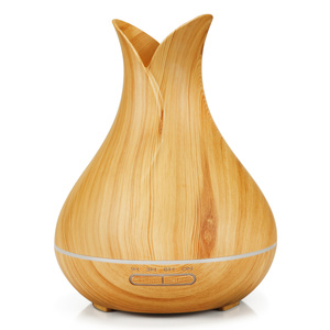 Aire aromático de madera con luz Led colorida, difusor de aceites esenciales, humidificador de aire, 300ml - Product Image 2