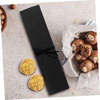 Boîte d'emballage de chocolat personnalisée longue boîte cadeau noire avec plusieurs compartiments parfaite pour le stockage de cosmétiques bijoux emballage cadeau