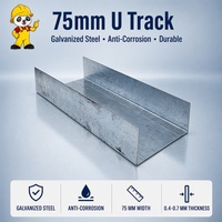 Prix d'usine – Rail de plafond en acier galvanisé de 75 mm en U, anti-corrosion, pour l'installation de cloisons sèches et de charpentes