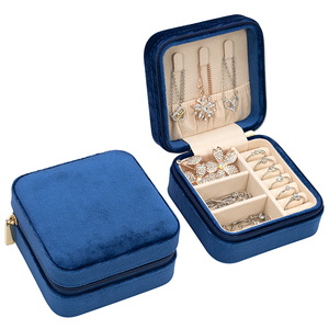 Wholesale Custom Pu Leather Portable Jewelry Case Small Travel Jewellery Organizer Storage Jewelry Box