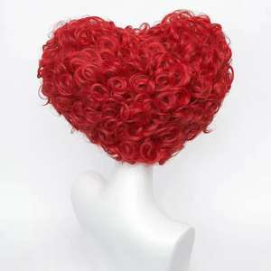 Peluca de Reina Roja de Alicia en el País de las Maravillas, Disfraz de Anime, Diadema Completa, Accesorios para el Cabello de Halloween, Resistente al Calor, Hecha a Máquina - Product Image 4