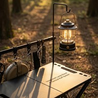 Table de camping pliante compacte, portable, ultralégère, avec plateau en aluminium, pliage en une étape, sac de transport inclus, durable, disponible en version OEM.