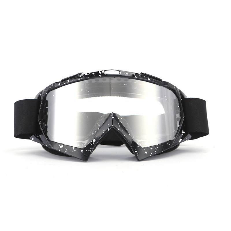 Cx-205 marco negro spray blanco punto lentes de plata