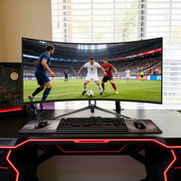 Moniteur de jeu incurvé 34 pouces 1800R 2K 3K 144Hz pour PC, vente en gros directe d'usine OEM ODM Rebekah