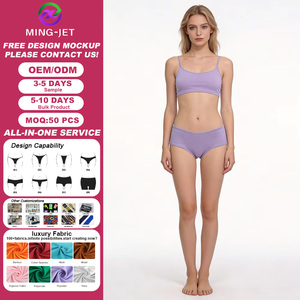 2026 Bragas de corte alto personalizadas para mujer - Estilo de cintura media con fibra plateada, patrón liso, cintura lavada - Product Image 1