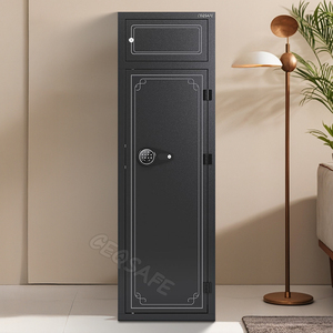 CEQSAFE Waffenschrank mit Elektronischem Zahlenschloss und Schlüssel, Großer Tresor im Möbeldesign für Zuhause oder das Büro - Product Image 1