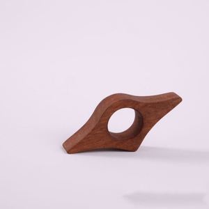 Wholesale New Design Reusable Beech Wood <b>Handmade</b> Rhombus Shape Book Reading Ring Page Holder <b>Bookmark</b> Gift for Book Lovers - Product Image 4