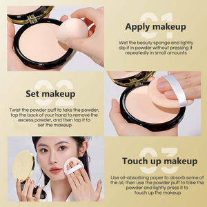 GECOMO Feather-Light Soft Setting Powder Poudre pressée éclaircissante longue durée et haute <span class=keywords><strong>couverture</strong></span> 20g <span class=keywords><strong>Grande</strong></span> capacité - Product Image 6