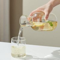 Carafe en verre résistant aux hautes températures, fonctions chaud/froid, design moderne, grande carafe en verre borosilicate