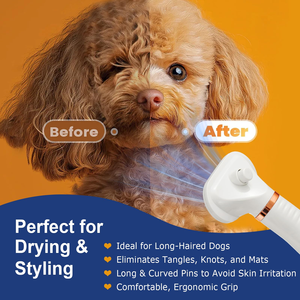 Secador de Mascotas Portátil Multifuncional para Perros y Gatos, Herramienta de Aseo con Vapor, Peine para Eliminar Pelo y Autolimpieza - Product Image 5