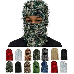 Bonnet en laine tricoté camouflage à trou unique, personnalisé et tendance pour l'hiver - Product Image 2