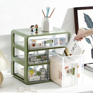 Organizador de Maquillaje de Escritorio Proins al por Mayor con 4 Cajones, Estuche de Exhibición de Cosméticos, Caja de Almacenamiento, Contenedor de Plástico para el Hogar y la Oficina - Product Image 3