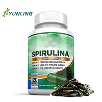 Spiruline en capsules en vrac 100 % pure, marque privée OEM, complément alimentaire en poudre de spiruline avec multivitamines